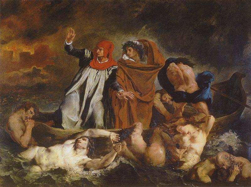 Eugene Delacroix The Barque of Dante France oil painting art